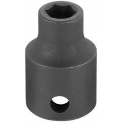 This 3/8" drive impact socket features a 7 mm metric, 6-point standard profile for use with impact wrenches. The manganese phosphate finish provides corrosion resistance. Suitable for fastening and loosening fasteners in automotive, industrial, and maintenance applications.