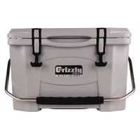 This heavy-duty chest cooler holds up to 24 cans with a 20 qt capacity and provides 5 day ice retention. Suitable for marine and outdoor use such as boating, fishing, camping, and job sites. Note: does not include a drain plug or wheels