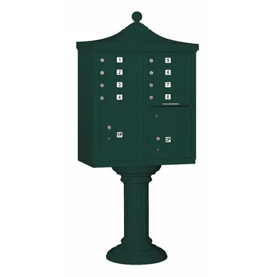 SALSBURY INDUSTRIES Cluster Box Unit: CBU, 10 Doors, Horizontal, 71 3/4 in H x 31 in W x 18 1/2 in D - Multi-Unit Mailboxes