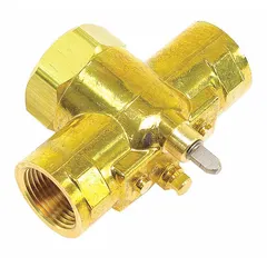The ERIE VT3325 is a 3-way zone valve with 3/4" NPT connections and a 5.0 CV flow coefficient. It is used to control the flow of hot or chilled water in hydronic HVAC systems, enabling temperature regulation in individual zones.