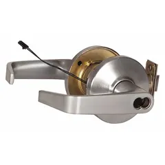 This electric lever lockset is designed for use in commercial and institutional access control applications. It secures interior doors and integrates with electronic access systems for keyless entry and audit trail functionality. The lockset is a complete assembly for commercial doors.