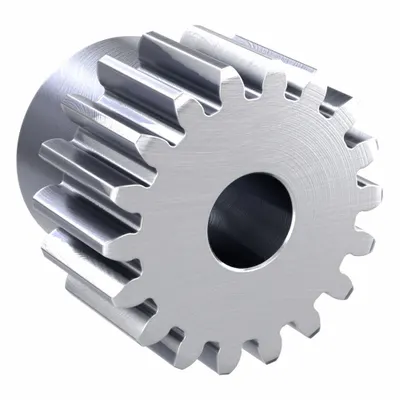 KHK GEARS Spur Gear: Module m 2.5, 18 Teeth, 15 mm Bore Dia, Stainless Steel, 20° Pressure Angle - Metric Spur Gears with Standard Hub