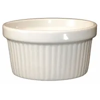ITI Fluted Ramekin: 4 oz Capacity, Vitrified Stoneware, White, Microwaveable, Dishwasher Safe (MPN RAMF-4-AW)