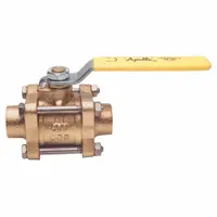 APOLLO Manual Two-Way Ball Valve: 1 1/4 in, Bronze, Straight, Sweat x Sweat, Full Port, Three-Piece (MPN 8220601)