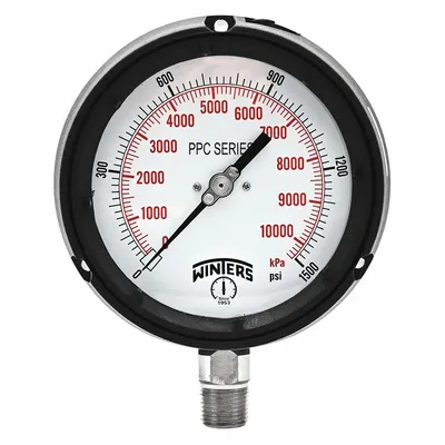 WINTERS PPC5071G-SG45 Vibration-Resistant Pressure Gauge - Vibration-Resistant All-Stainless Steel Wetted Parts & Casing