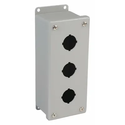 WIEGMANN PB3 Push Button Enclosure, 30mm, 3 Holes, Carbon Steel, NEMA 4 - Enclosures for 30mm Operators