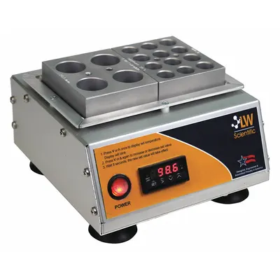 LW SCIENTIFIC Digital Dry Bath, 12V AC, +/-0.17°C Accuracy, DBL-24PL-15DP - Dry Baths