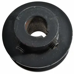 Blade pulley for HVACR systems, used to transfer rotational motion from a motor to a fan or blower wheel. Suitable as a replacement part in commercial and industrial ventilation, heating, and cooling equipment.