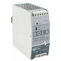 SOLAHD DC Power Supply: DIN Rail, 60 W Output Power - Rated, 2.5 A Current - Output, Single Phase (MPN SDN2.524100P)