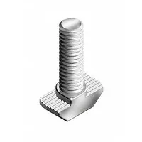 Hammer Bolt: M6 Size, 25 mm Thread Lg, For 8 mm Slot Wd, 40 Series, Zinc-Plated, Steel, 4 PK (MPN 096HK0830M0625)