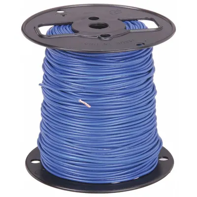 SOUTHWIRE Hookup Wire: 12 AWG Conductor Size, Blue, 500 ft Overall Lg - Machine Tool Wires