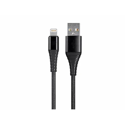 MONOPRICE Cable: Lightning End 1, Type A End 2, Black, 3 ft Lg - Standard USB & Lightning Cables