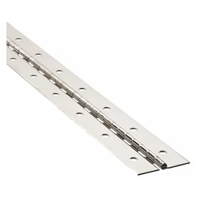 OEM Steel Full Surface-Mount Piano Hinge, 48 in Leaf Ht, 1 in Leaf Wd - Full Surface-Mount Piano Hinges