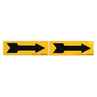 Pipe Marker: Yellow, Black, 7 in Wd, Vinyl, 7 in Roll Wd, 2 1/4 in Lg (MPN 76507)