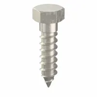 Hex Head Lag Screw: 3/8 in Size, 1 1/2 in Lg, Stainless Steel, NL-19, 10 PK (MPN FBLB3815P10)