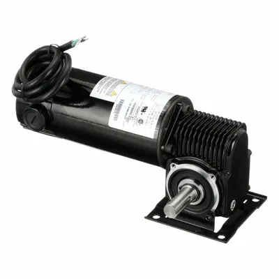Dayton Gearmotor: Right Angle, 90V DC, TENV, 180 RPM, 27 in-lb Max Torque, 10:1 - Right Angle DC Gearmotors