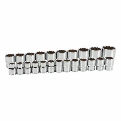 TEKTON Socket Set: 3/4 in Drive, 23 Piece, 12-Point, Metric - SAE & Metric Socket Sets