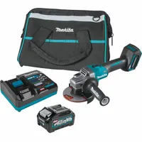 Angle Grinder Kit: 5 in_4 1/2 in Wheel Dia, Brushless Motor, 4.0 Ah, 40V DC, Std Head, XGT® (MPN GAG01M1)