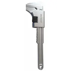 This 9-inch monkey wrench features a smooth jaw with a 2 1/3-inch capacity, suitable for turning pipes, fittings, and round objects without marring surfaces. The I-beam handle provides strength for general tightening and loosening tasks in plumbing, mechanical, and maintenance applications.