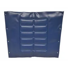 Vinyl replacement back upholstery for wheelchair seats. Includes screws for mounting. Suitable for maintenance or repair of manual wheelchairs in healthcare, home care, and institutional settings.