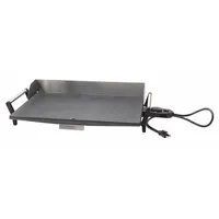 This manual electric countertop griddle features a 21 in x 12 in stainless steel cooking surface and operates at 120V AC. The manual control type allows precise temperature adjustment. Suitable for cooking flat-top foods in commercial kitchens, diners, and food trucks