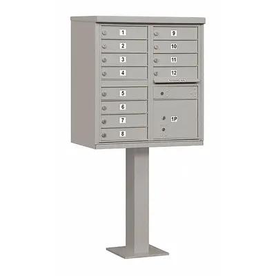 SALSBURY INDUSTRIES Cluster Box Unit: CBU, 13 Doors, Horizontal, 62 in H x 30 1/2 in W x 18 in D - Multi-Unit Mailboxes