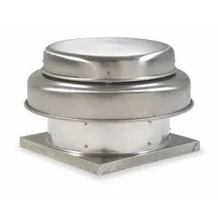 This Dayton clean air direct-drive fan is designed for roof-mounted supply or exhaust ventilation in commercial and industrial settings. It delivers 3,488 cfm with a single-speed, standard-efficiency open dripproof motor. The unit includes a drive pack and is suitable for general air movement applications.