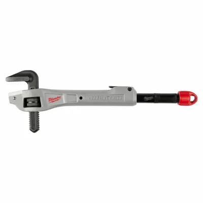 MILWAUKEE Pipe Wrench: Aluminum, 2 1/2 in Jaw Capacity, Serrated - Extendable Pipe Wrenches