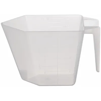 TOUGH GUY Measuring Cup: 8 oz Fluid Capacity, 3 in Overall Dia, 5 in Overall Ht - Measuring Cups without a Pour Spout