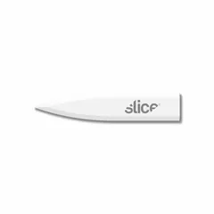 Ceramic replacement blades for precision cutting tools. Non-metallic edge suitable for cutting tape, film, paper, and packaging materials. Each blade measures 1/4 in wide and 0.87 mm thick. Pack of 4.