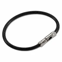 Twisty Key Ring: 1 1/2 in Key Ring Dia, Metal, Black, 5 PK (MPN 7112005)