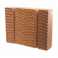 Evaporative cooler media pads for use in evaporative cooling systems. This 3-pack provides high-surface-area cooling with low water consumption. Suitable for industrial and commercial applications such as warehouses and factories.