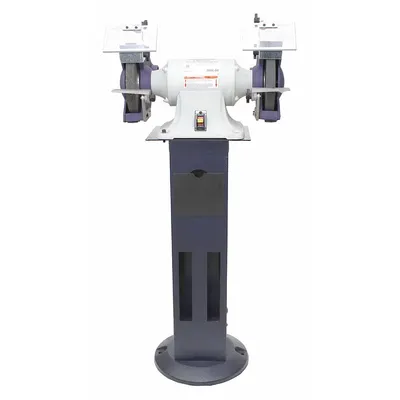 Dayton Bench Grinder with Stand: Fixed Speed, 1 hp, 8 in Max Wheel Dia, 3,600 RPM - Fixed-Speed Pedestal Grinders
