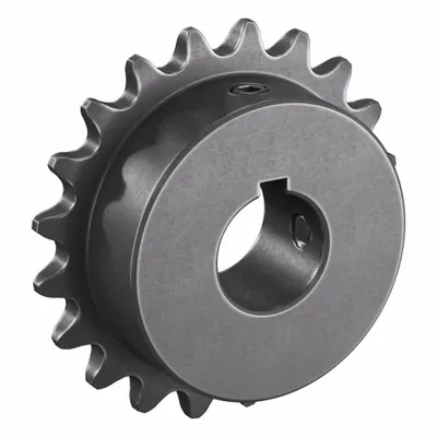 TSUBAKI Single Strand Sprocket: 35, For 3/8 in Chain Pitch, 3/4 in Bore Dia, 20 Teeth - Size 35 Fixed-Bore Roller Chain Sprockets