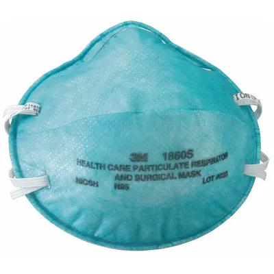 3M Disposable Respirator: Level 1, Molded, S Mask Size, Dual, Non-Adj, Metal Nose Clip - N95 Surgical Respirators with FDA Approval for use in Surgical Applications