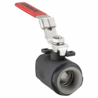 KECKLEY Manual Two-Way Ball Valve: 1 1/4 in, Carbon Steel, Straight, FNPT x FNPT, One-Piece (MPN BVS2THFCSRGSL-125)