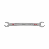 MILWAUKEE Flare Nut Wrench: Chrome Vanadium Steel, Chrome, 1/2 in_9/16 in Head Size (MPN 45-96-8302)