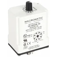 MACROMATIC Single Function Time Delay Relay: Socket Mounted, 12V AC, 10 A, 8 Pins/Terminals (MPN TR-50526-10)