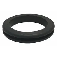 Style 1 Mil Spec grommet made from SBR rubber with a hardness of 60A. Inside diameter of 1.75 in and outside diameter of 2.375 in. Meets ASTM D2000 AA,BA standards. Used to protect wires and cables passing through metal panels in industrial enclosures, electrical boxes, and machinery