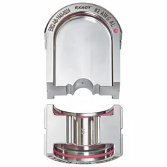 U Style die set for crimping 2 AWG electrical conductors. Designed as a replacement die for use with the MILWAUKEE 2779-22 tool. Pink in color.