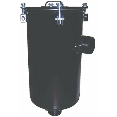 SOLBERG Inlet Vacuum Filter: 5 micron Rating, 99% Efficiency, 18 1/2 in Outside Dia - L-Style Vacuum Pump Inlet Filters