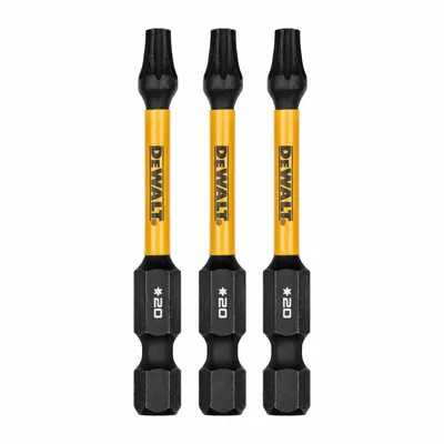 DEWALT Driver Bit: Screwdriver Bit, T20 Bit Size, Torx Head, T20 Bit Industry Size - Impact Torx Bits