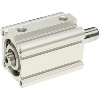 SMC Compact Cylinder: 50 mm Bore Dia, 10 mm Stroke Lg, Tapped Hole Mounting - Through Hole Mount Compact Cylinders