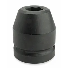 This 1" drive impact socket is designed for heavy-duty fastening and loosening of SAE 1-5/16 in hex nuts and bolts. The 6-point standard configuration provides secure engagement, while the 2-3/4 in overall length allows access in confined spaces. Suitable for use with impact wrenches in industrial maintenance, automotive repair, and construction applications.