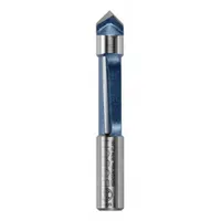 BOSCH Straight Cut Profile Router Bit: Fractional Inch, Carbide Tipped, 3/8 in Cutter Dia., 1 Flutes (MPN 85245SMC)