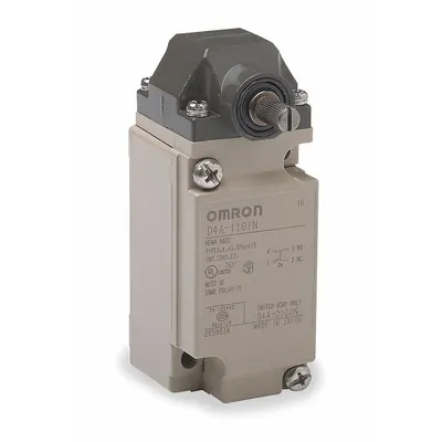 OMRON Plug-In Limit Switch: Roller Lever, Metallic, Momentary, Plug-In, D4A - Rotary-Motion Limit Switches without Levers