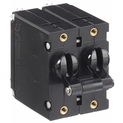 CARLING TECHNOLOGIES Panel Mount Circuit Breaker: 40 A Amps, 277V AC, 80V DC, Threaded Insert - Toggle Style, Front Panel-Mount Miniature Circuit Breakers