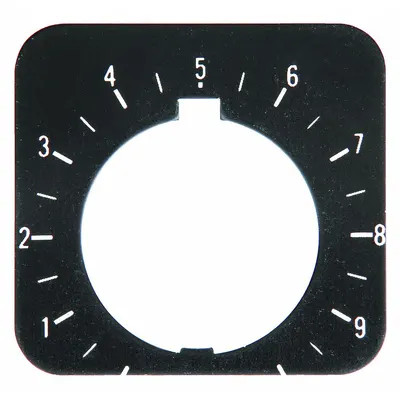 EATON Legend Plate: 30 mm Panel Mounting Size, Half-Round, 1 3/4 in Overall Wd - Push-Button Rings & Plates