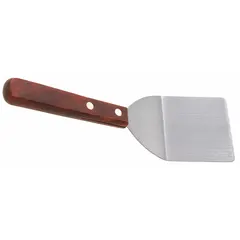 This pastry and pie server features a stainless steel blade and a brown wood handle. It is dishwasher safe for easy cleaning. Suitable for slicing and serving cakes, pies, and pastries in commercial or home kitchens.