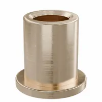 Flanged Sleeve Bearing: Bronze, SAE 841, 1/4 in Bore, 3/8 in OD, 1/2 in Lg, -35°F to 300°F, 10 PK (MPN FF312-02B)